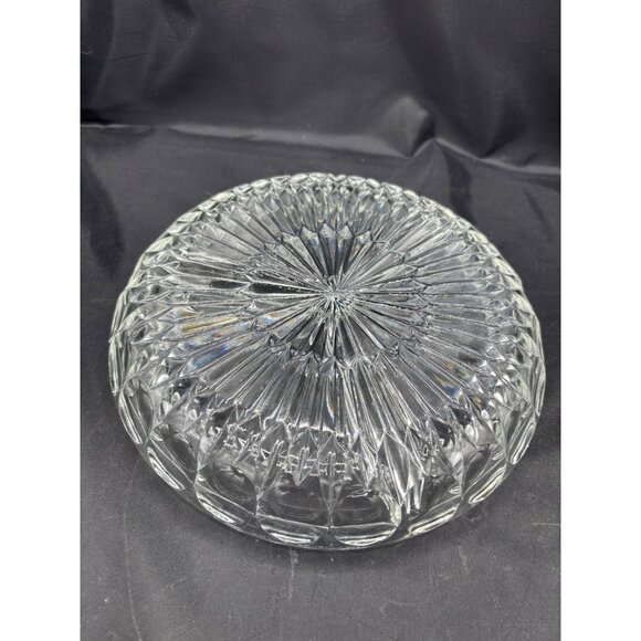 Vintage MCM Divided Crystal Divided Plate / Condiment Tray 9" Boho - Picture 7 of 7